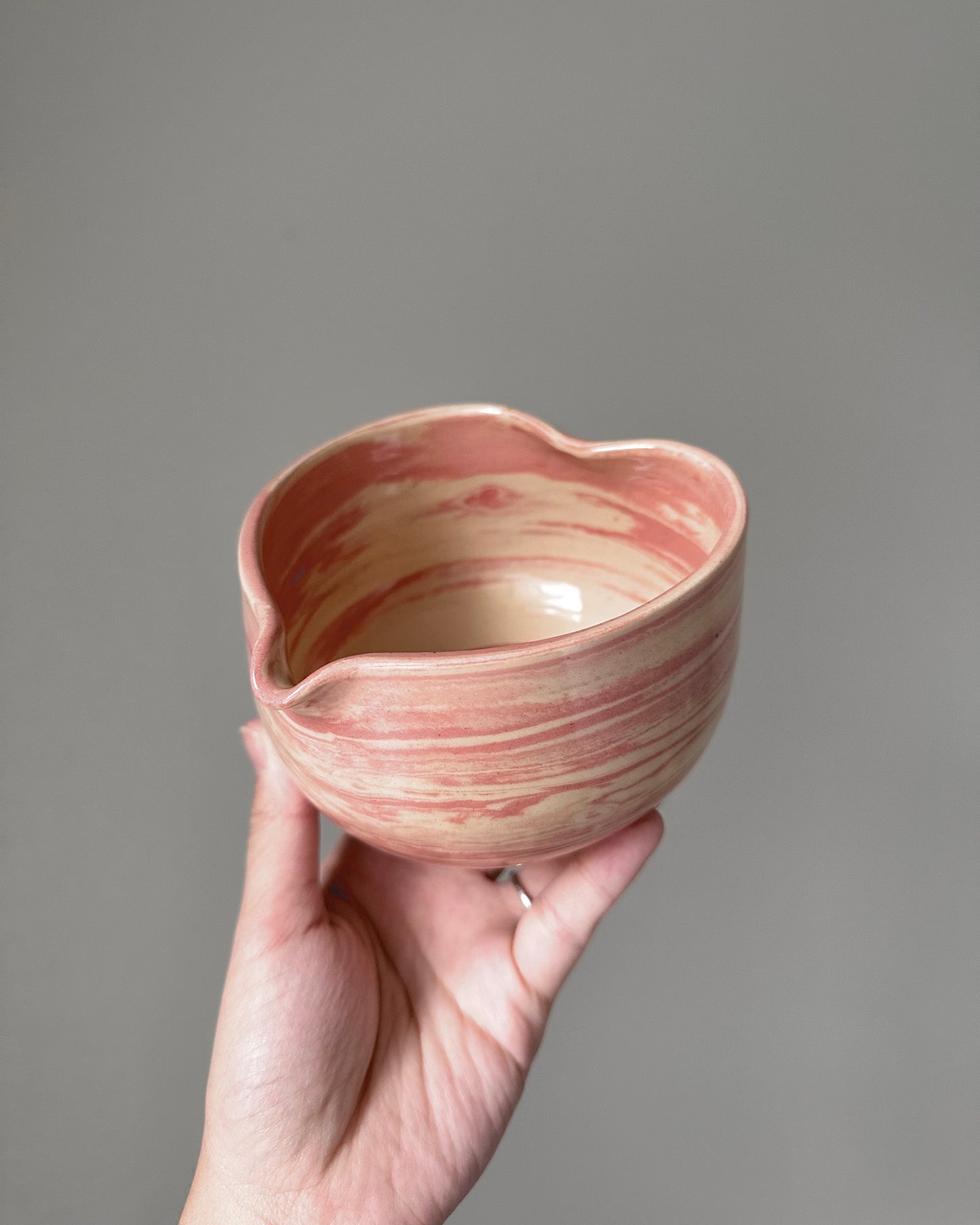 Pink Swirl Matcha Bowl