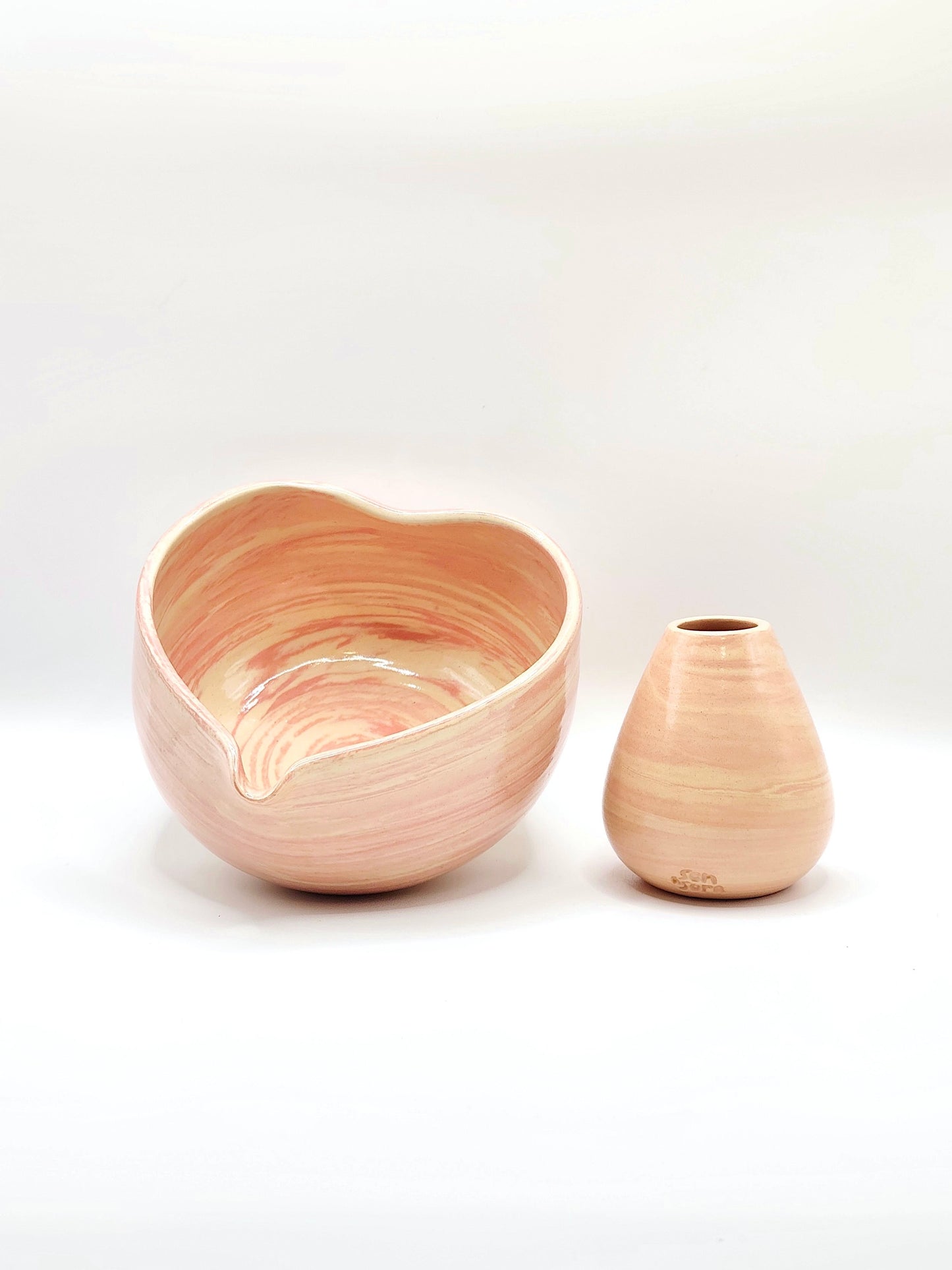 Pink Swirl Matcha Bowl