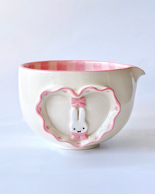 Heart-Miffy Pink Matcha Bowl