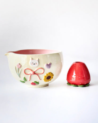 Ribbon Charms Matcha Bowl