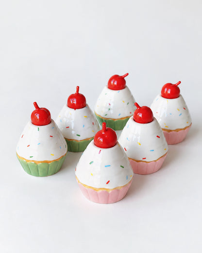 Cherry Cupcake Whisk Stand and Spoon Rest