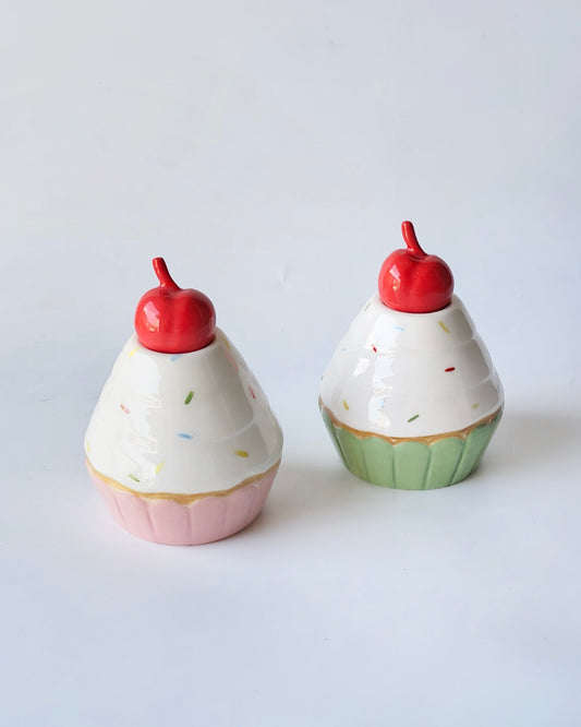 Cherry Cupcake Whisk Stand and Spoon Rest