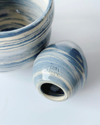 Blue Swirl Matcha Bowl