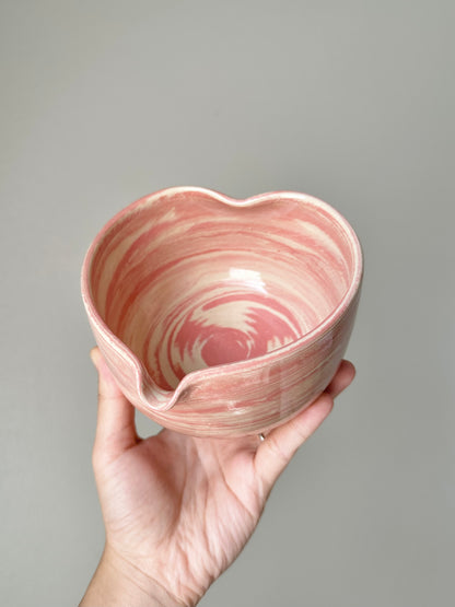 Pink Swirl Matcha Bowl