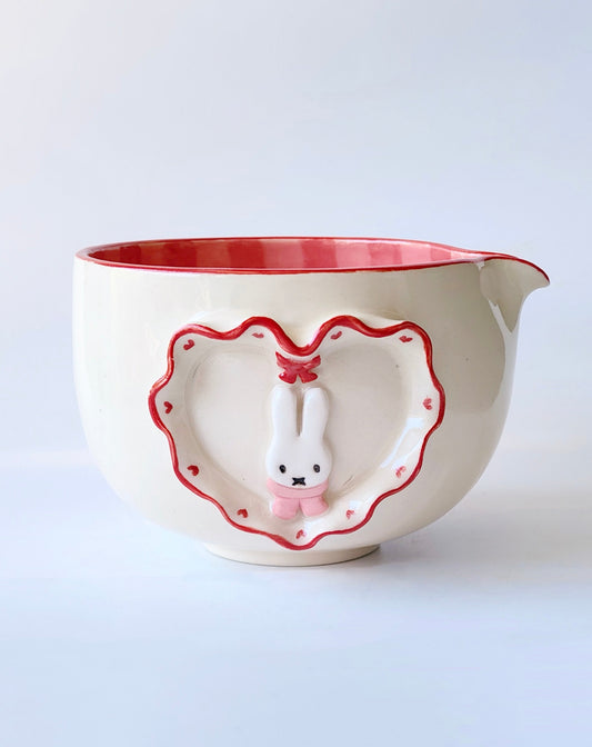 Heart-Miffy Red Matcha Bowl