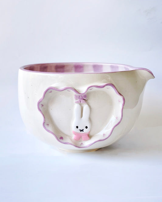 Heart-Miffy Purple Matcha Bowl