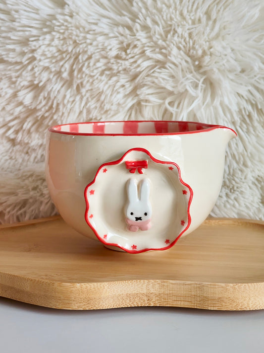 Miffy Red Gingham Matcha Bowl