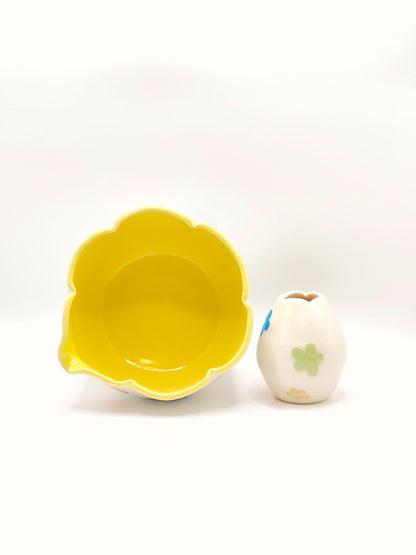 Colorful Flowers Matcha Bowl Set