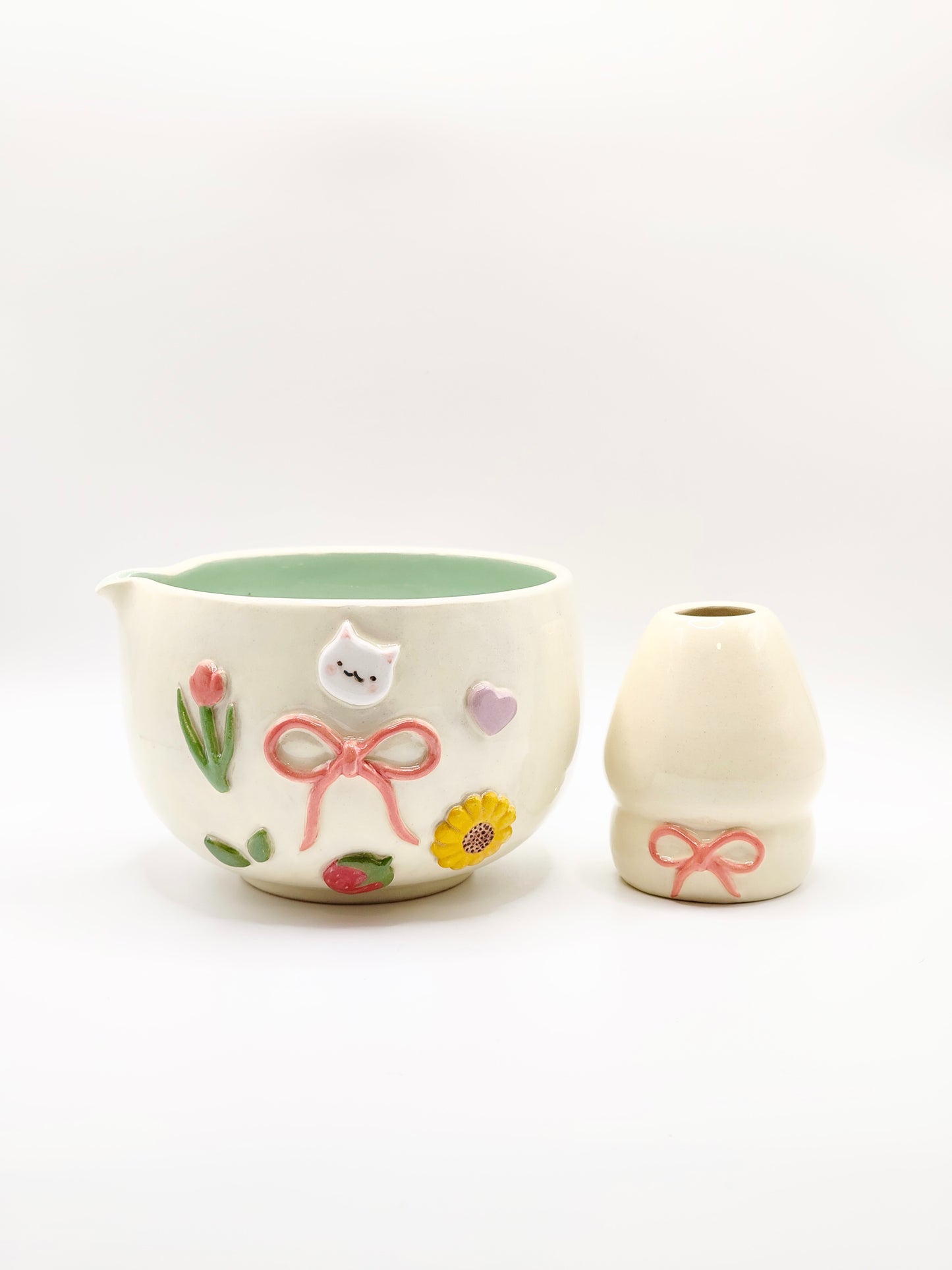 Ribbon Charms Matcha Bowl