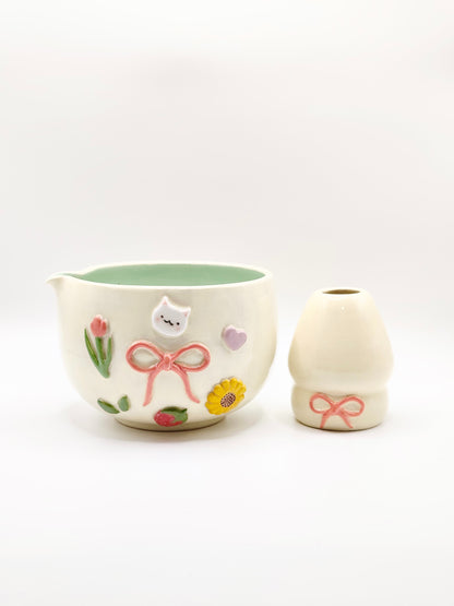 Ribbon Charms Matcha Bowl
